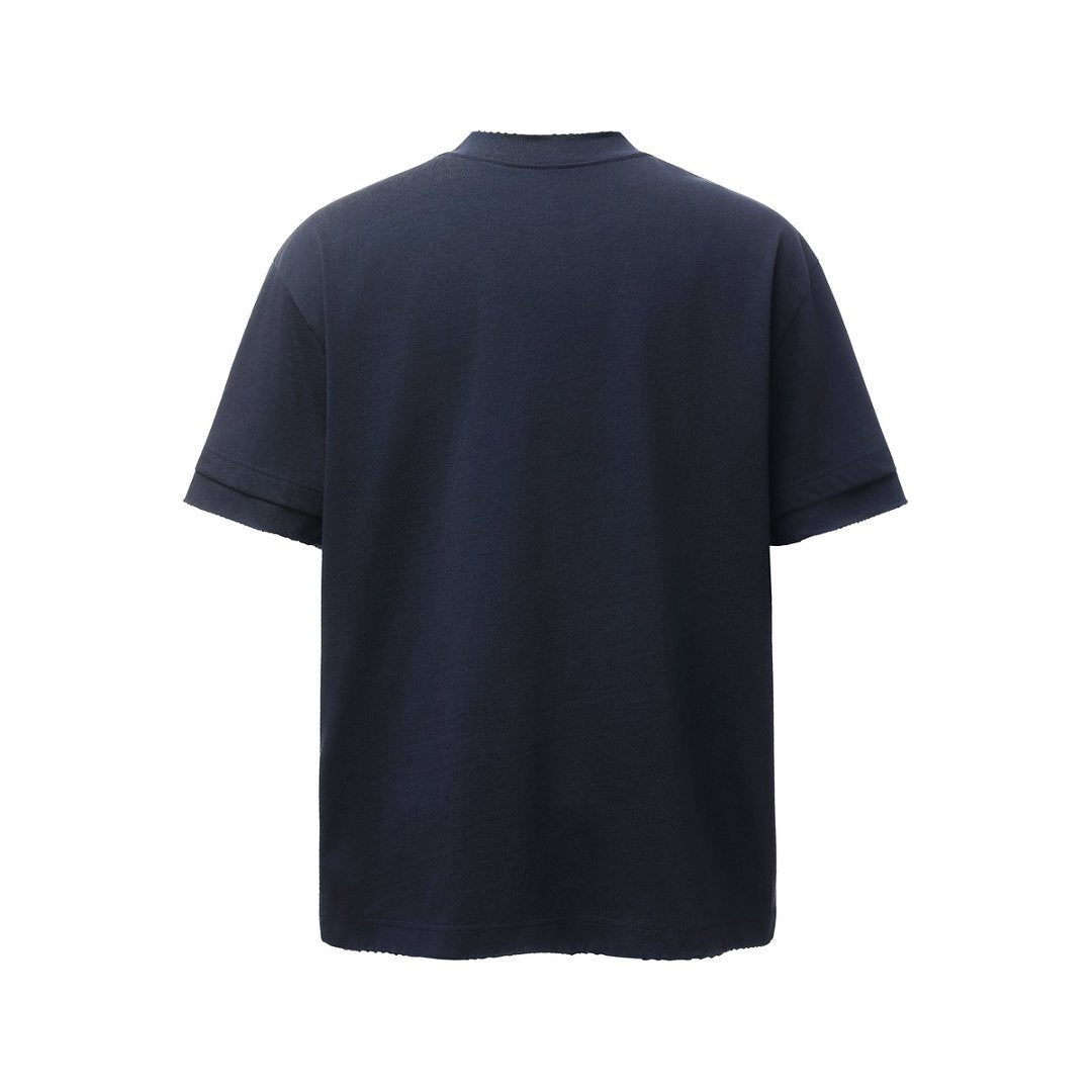 Washed Damage Paint Splatter Short Sleeve T-Shirt WN25694