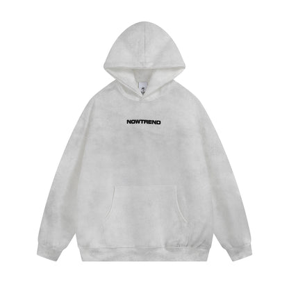 Washed Gradient Letter Print Oversize Pullover Hoodie WN11463