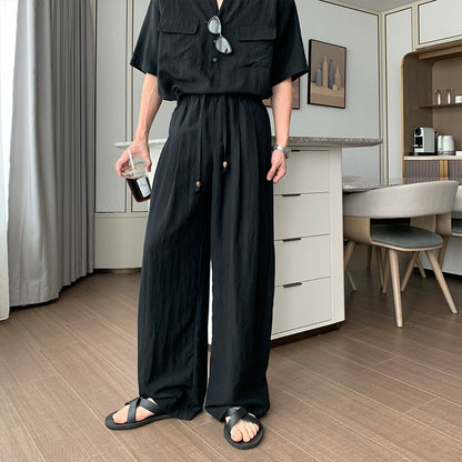 Linen Short Sleeve Shirt & Linen Pants Setup WN20422