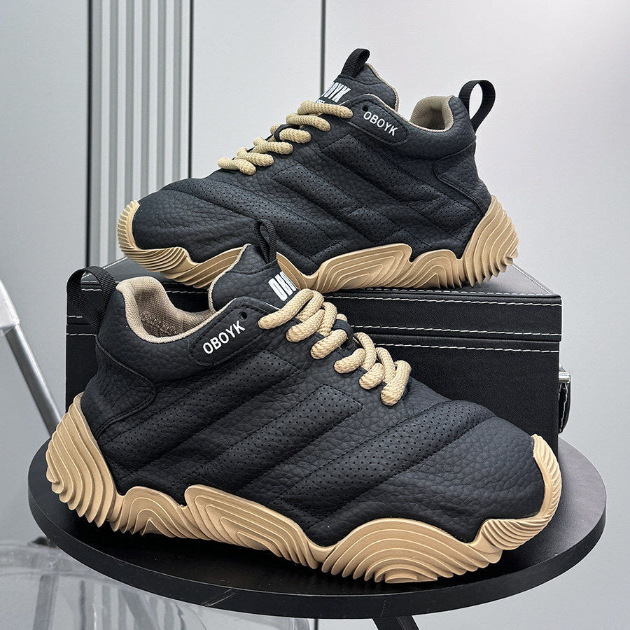 Platform Knit Chunky Lace-Up Sneakers WN24830