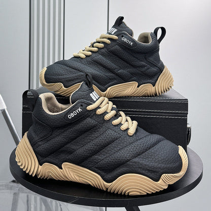 Platform Knit Chunky Lace-Up Sneakers WN24830