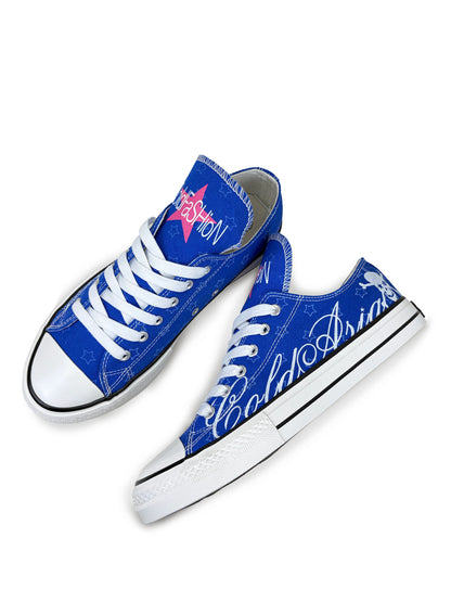 Low-Top Lace-Up Logo Print Sneakers WN27176