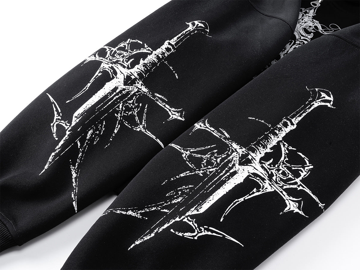 Dirty Dye Cross Heavyweight Pullover Hoodie WN23066