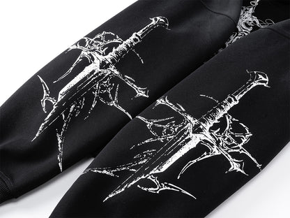 Dirty Dye Cross Heavyweight Pullover Hoodie WN23066