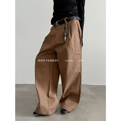 Heavyweight Structured Pleats Wide-Leg Pants WN15277