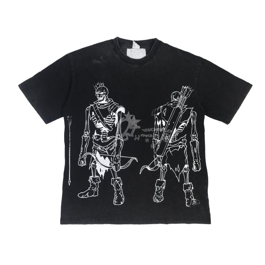 Bone Soldier Print Short Sleeve T-Shirt WN13668