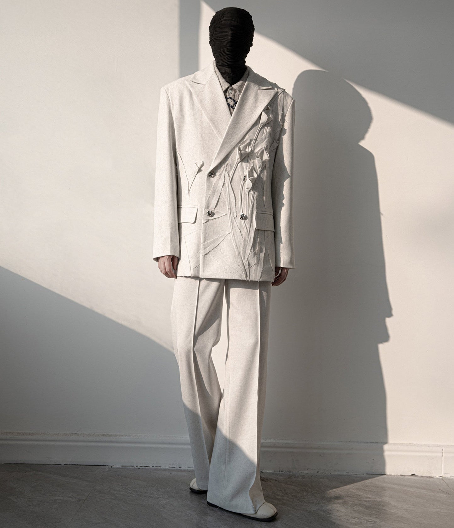 Handmade 3D Flower Tailored Jacket & Trousers Setup WN23646