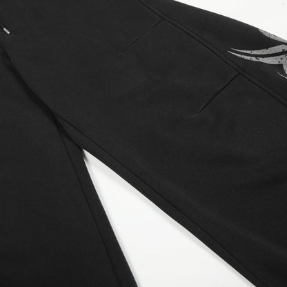 Tribal Print Drawstring Wide Leg Sweatpants WN25390