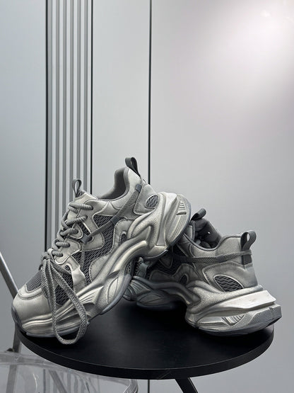 Mesh Panel Chunky Sole Sneakers WN24609
