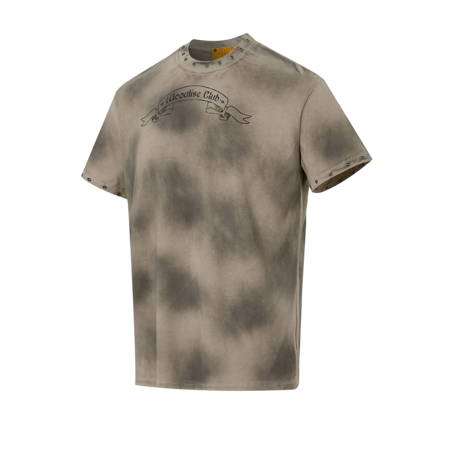 Washed Gradient Letter Print Short Sleeve T-Shirt WN23585