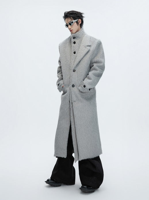 Textured Wool Long Coat WN22628