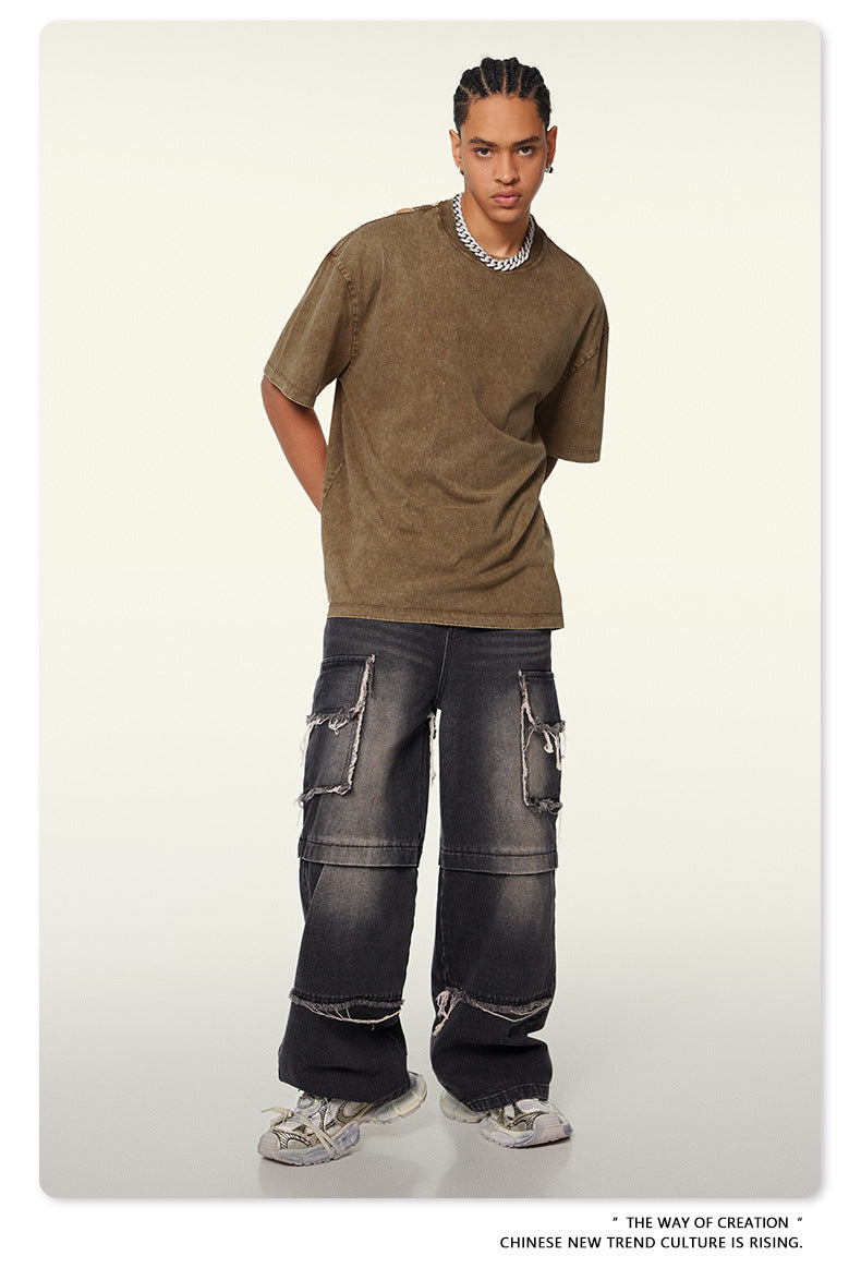 Washed Heavyweight Oversize Short Sleeve T-Shirt WN6078