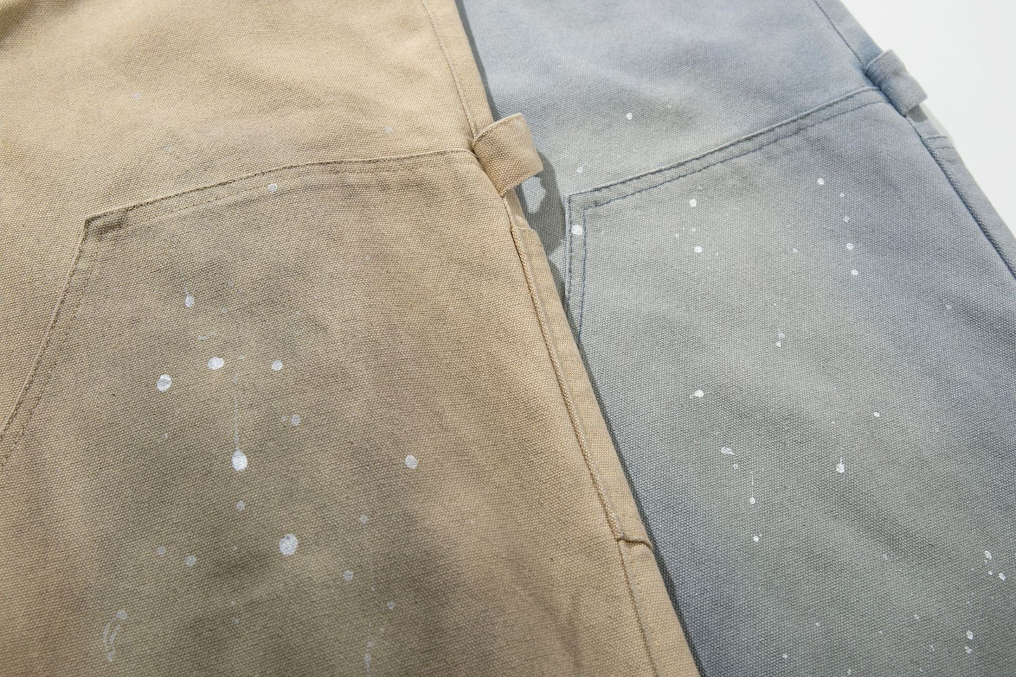 Dirty Dye Paint Splatter Wide Leg Denim Jeans WN25681