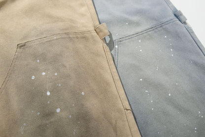 Dirty Dye Paint Splatter Wide Leg Denim Jeans WN25681
