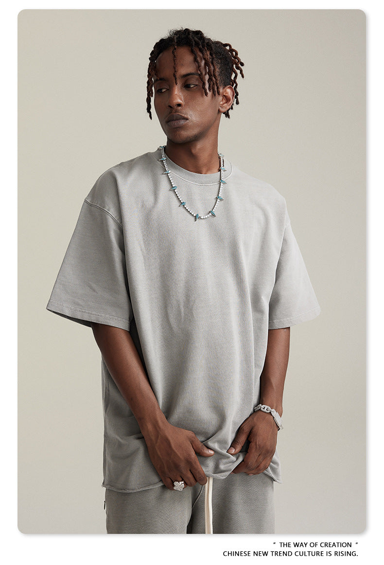 Water Washed Heavyweight Oversize Short Sleeve T-Shirt WN6077