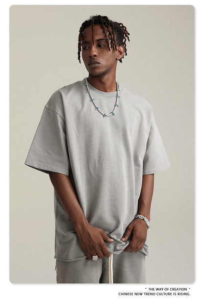 Water Washed Heavyweight Oversize Short Sleeve T-Shirt WN6077