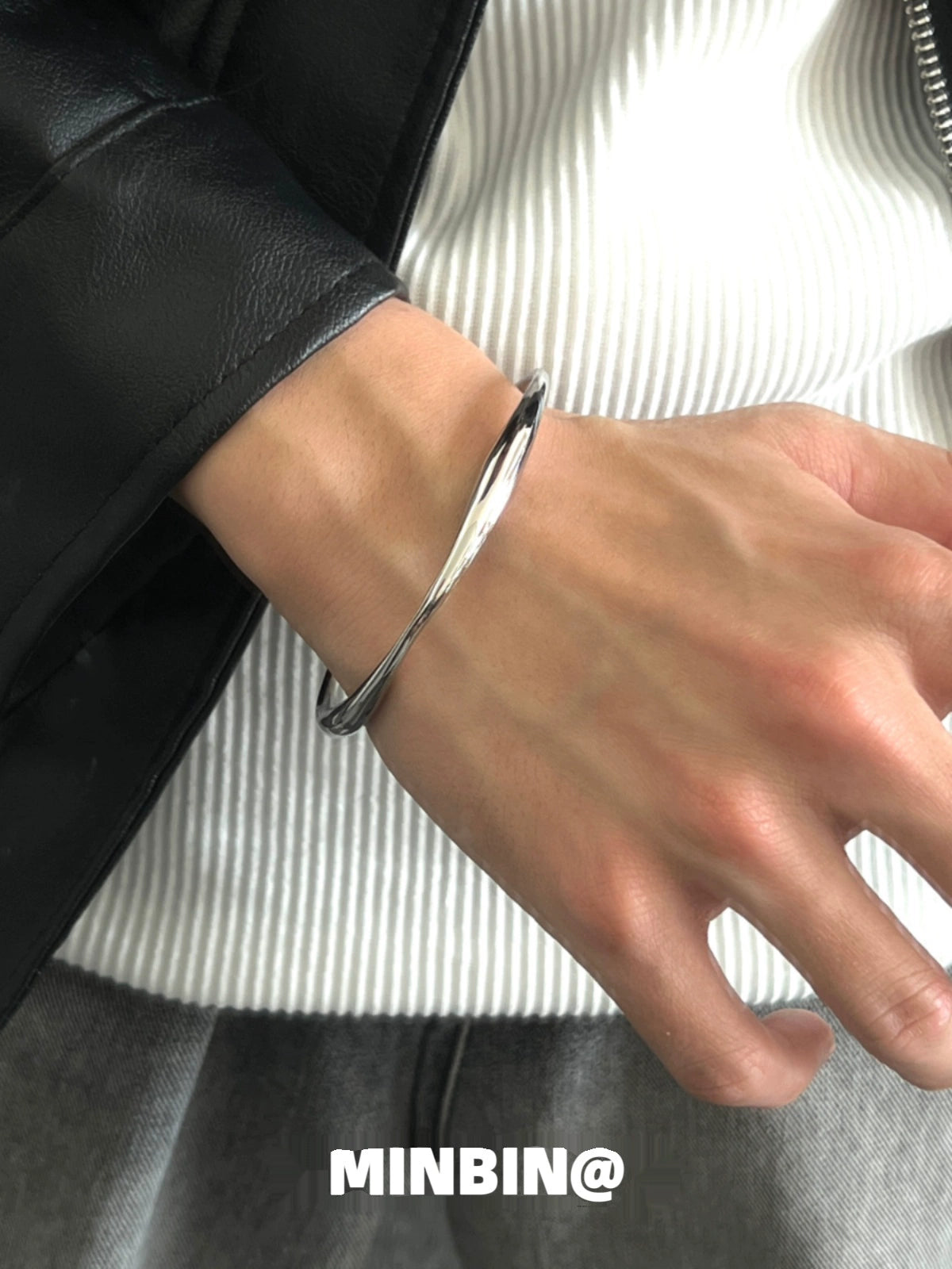 Irregular Titanium Steel Bracelet WN19252