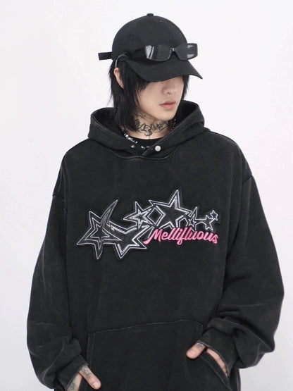 Embroidery Letters Heavyweight Hoodie WN8396