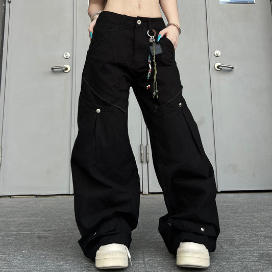 Panel Rivet Wide Leg Pants WN24162