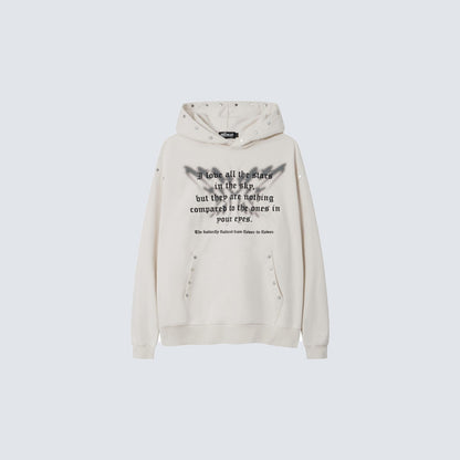 Studs Graphic Print Pocket Hoodie WN28003