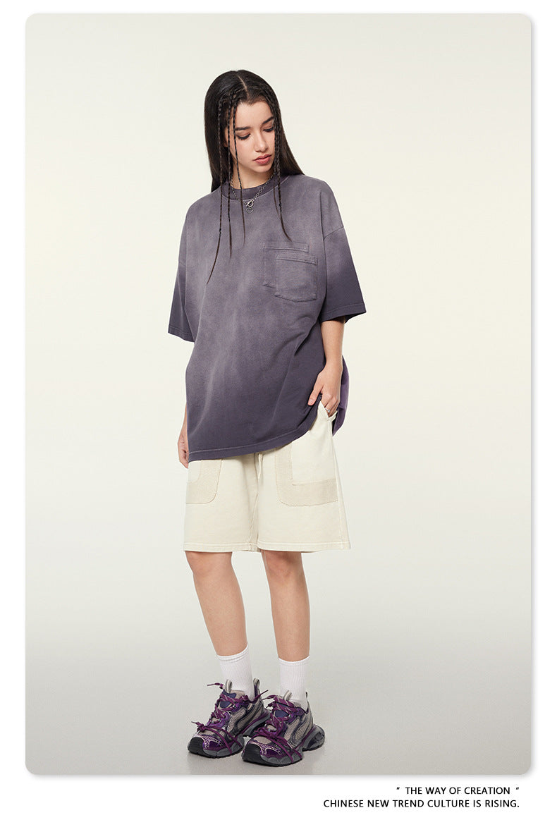 Washed Oversize Short-sleeve T-shirt WN6453