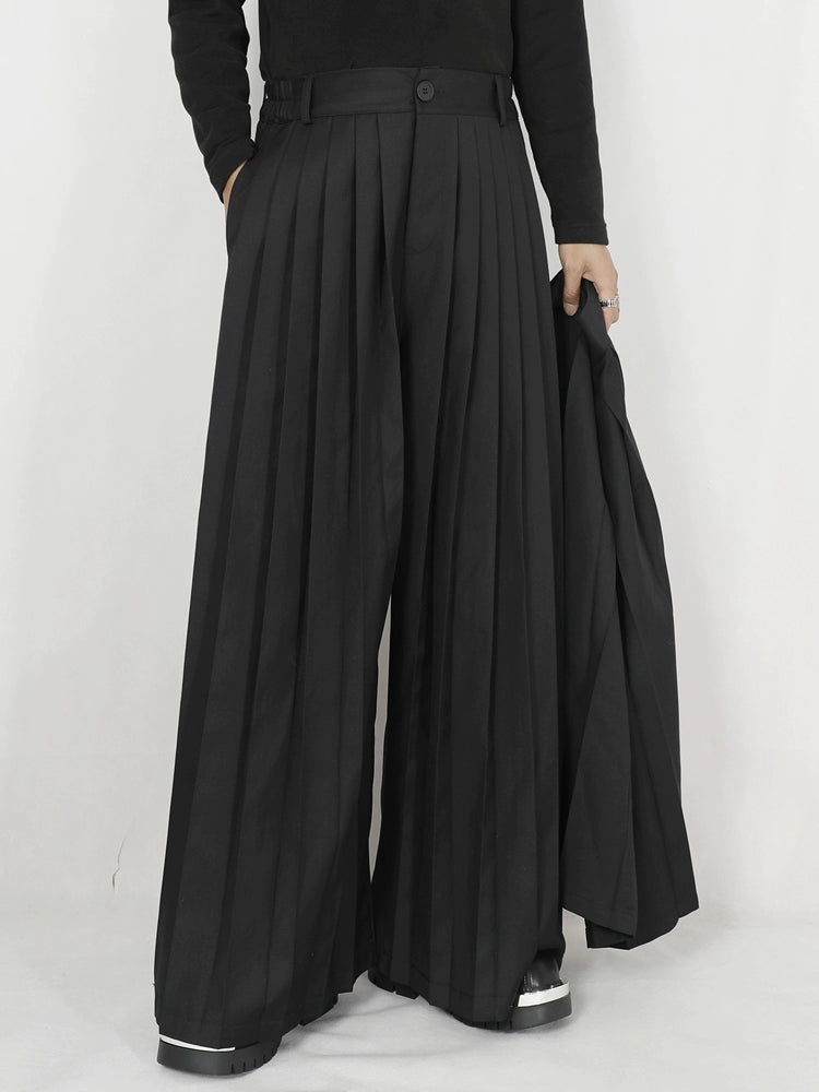 Pleats Detachable Skirted Wide Leg Trousers WN20191