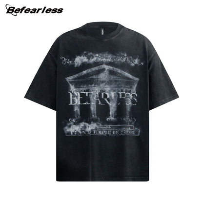 Washed Palace Print Oversize Short Sleeve T-Shirt WN26339