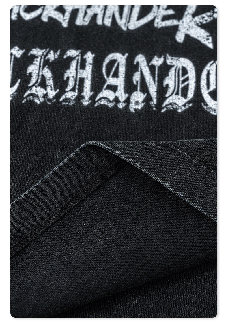 Water Washed Print Long Sleeve T-Shirt WN7882