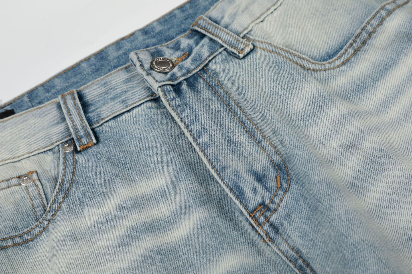 Washed Whisker Wide Leg Denim Jeans WN26092