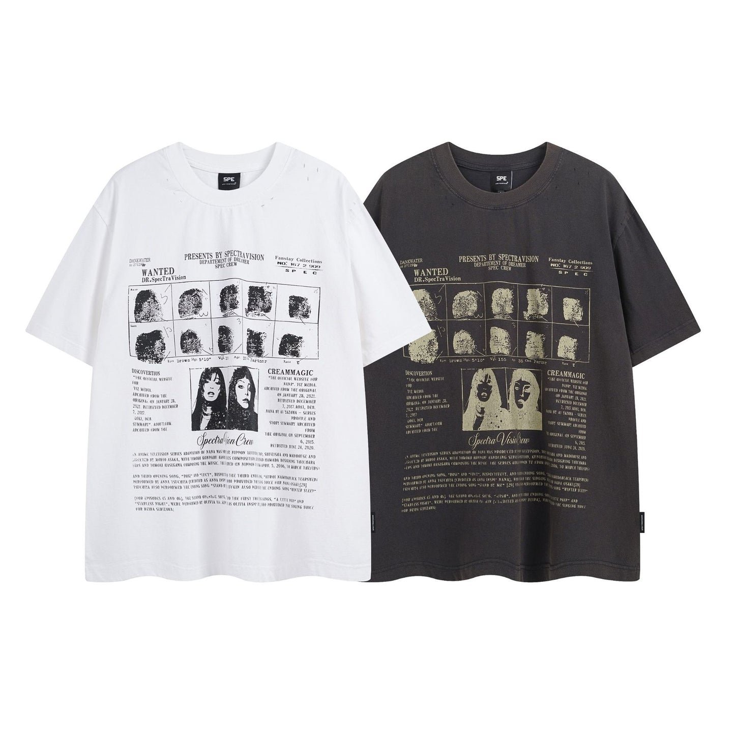 Washed Letter Print Short Sleeve T-Shirt WN25751