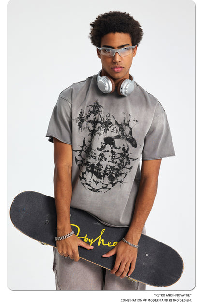 Graphic Print Oversize Short Sleeve T-Shirt WN16267