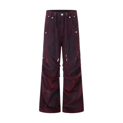 Washed Drawstring Wide Leg Pants WN27455