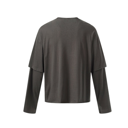 Oversize Fake Layered Long Sleeve T-Shirt WN25466
