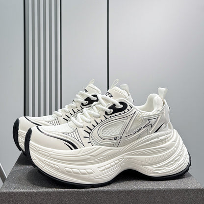 Mesh Panel Thick Sole Sneakers WN24655