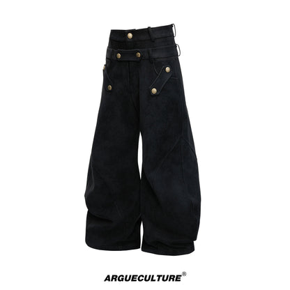 Heavy Vintage Suede Double-toe Pants WN22679