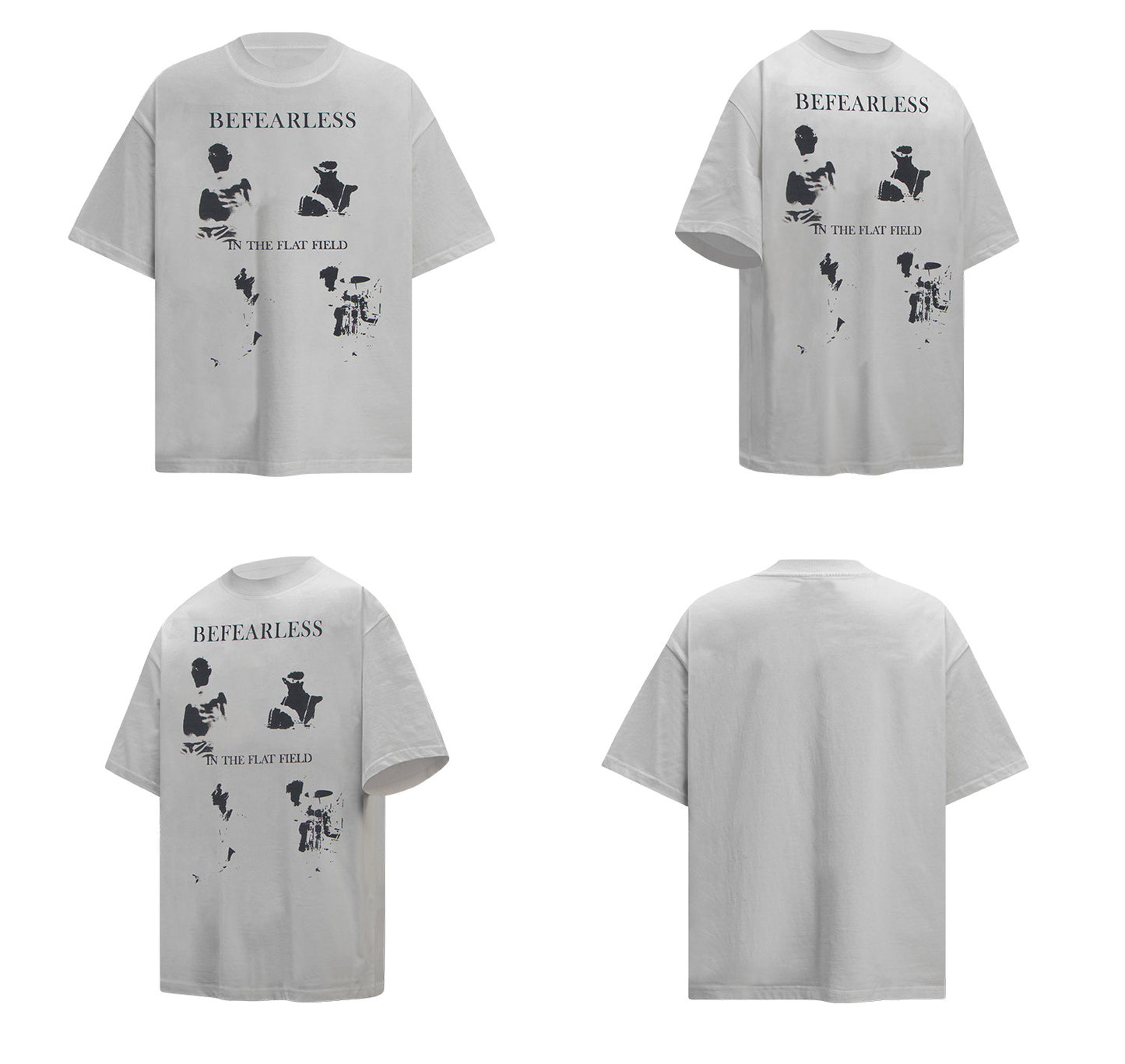 Washed Abstract Print Heavyweight Oversize Short Sleeve T-Shirt WN26373