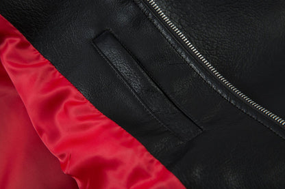 Boxy Oversize PU Leather Jacket WN23068