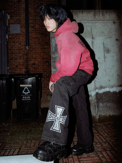 Cross Multi-Pocket Cargo Denim Jeans WN15921