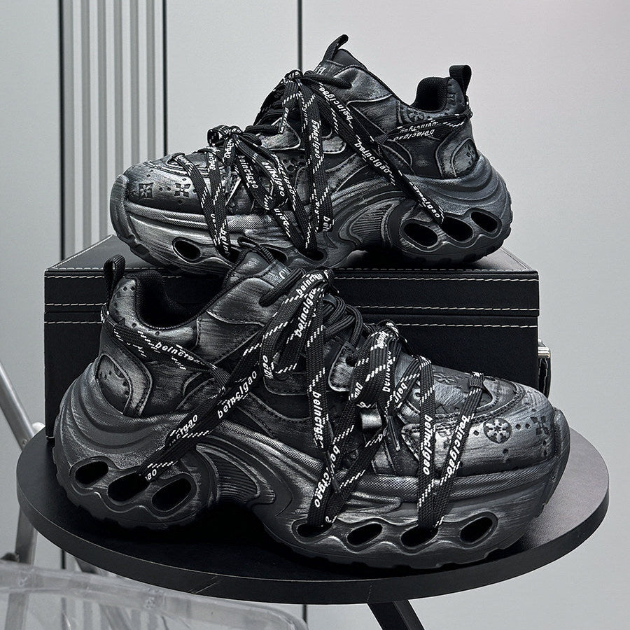 Metallic Rope Lace Chunky Sole Sneakers WN24639