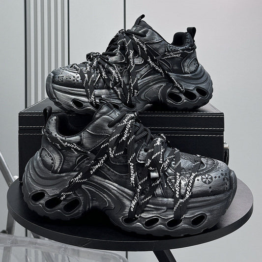 Metallic Rope Lace Chunky Sole Sneakers WN24639