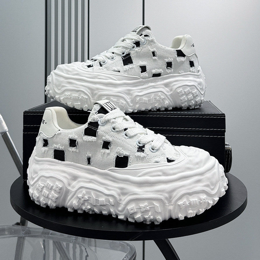Chunky Platform Canvas Lace-Up Sneakers WN24836