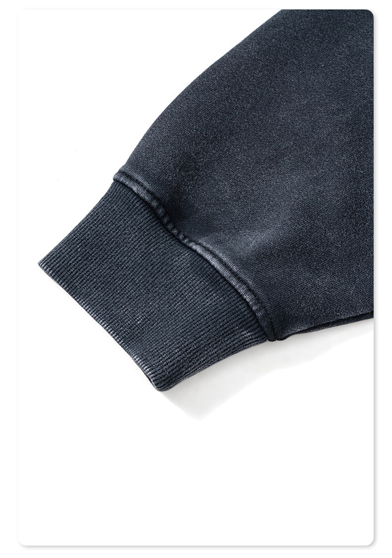 Washed Oversize Skateboard Print Hoodie WN7819