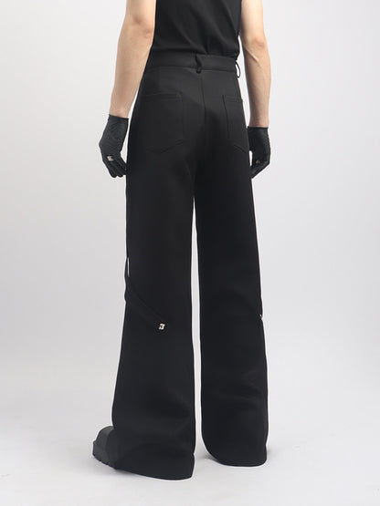 Chain Decor Seam Design Flare Trousers WN23688