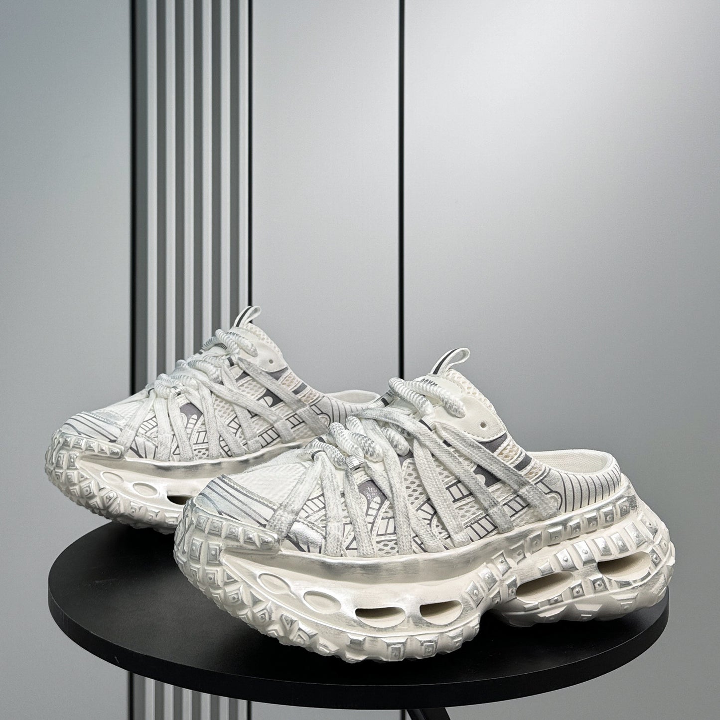 Strap Air Sole Chunky Sole Slip-On Shoes WN24696