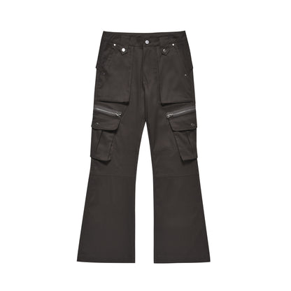 Zip Pocket Wide Leg Cargo Pants WN26021