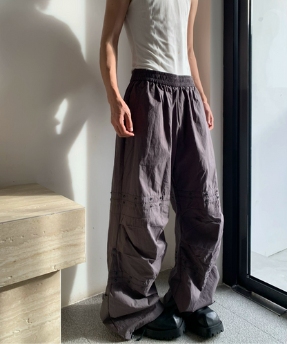 Multi-Layer Deconstructed Draping Wide Leg Pants WN19752