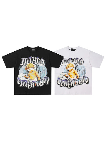 Art Graphic Print Short Sleeve T-Shirt WN28086