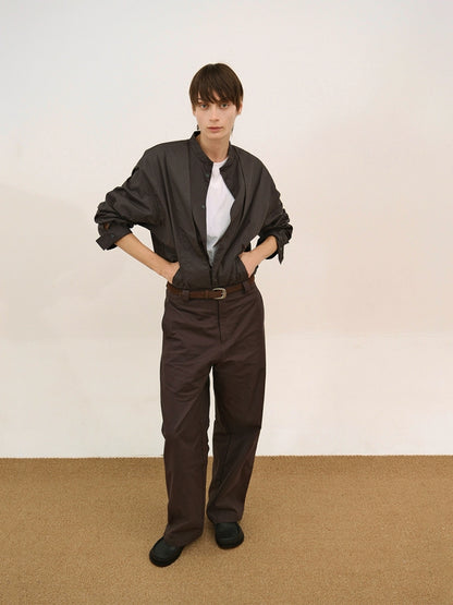 Fake Layered Half Hight Neck Long Sleeve Shirt WN21478