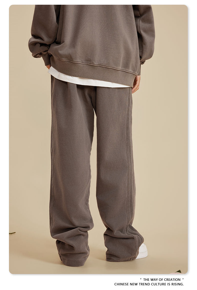 Washed Heavyweight Straight Leg Sweatpants WN6019