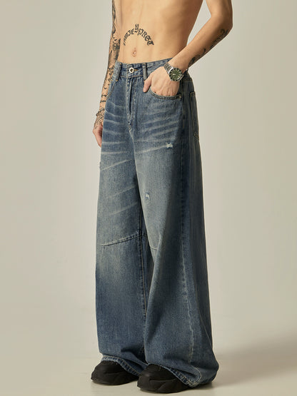 Wide-Leg Straight Denim Jeans WN7759